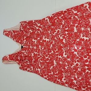 Boden red & white floral dress
